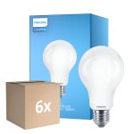 Flerpack 6x Philips Corepro LED Lampa E27 Päron Matt 17.5W 2452lm - 840 Kallvit | Ersättare 150W