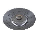 Noxion Infälld Spot Logic MR16 Lutningsbar Glänsande Grå | 92mm - Utskärning  80mm - IP20 - Inkl. GU10 Sockel
