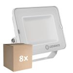 Flerpack 8x Ledvance LED Strålkastare Kompakt Vit 50W 4500lm 100D - 830 Varm Vit | IP65 - Symmetrisk 